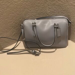 Coach Peyton Bennett Mini Satchel Purse Light Blue Shoulder Bag Structured